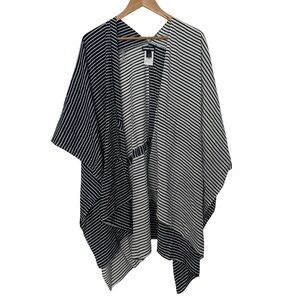 Land's End Women's Blue & White Striped Coverup One Size NWOT